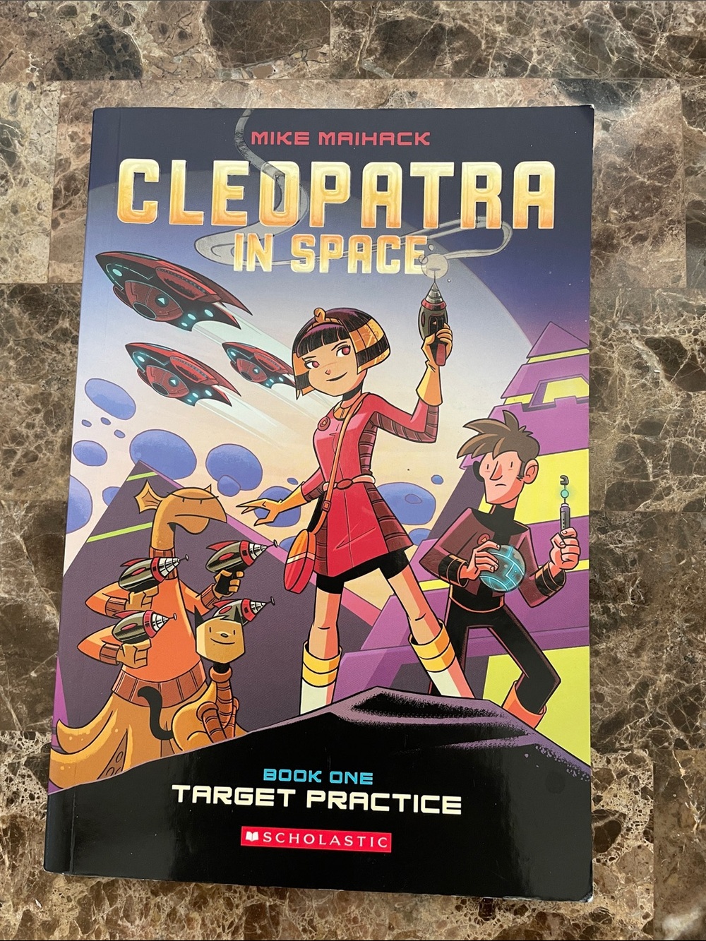 Scholastic Cleopatra in Space Costume - Red and Gold Accents